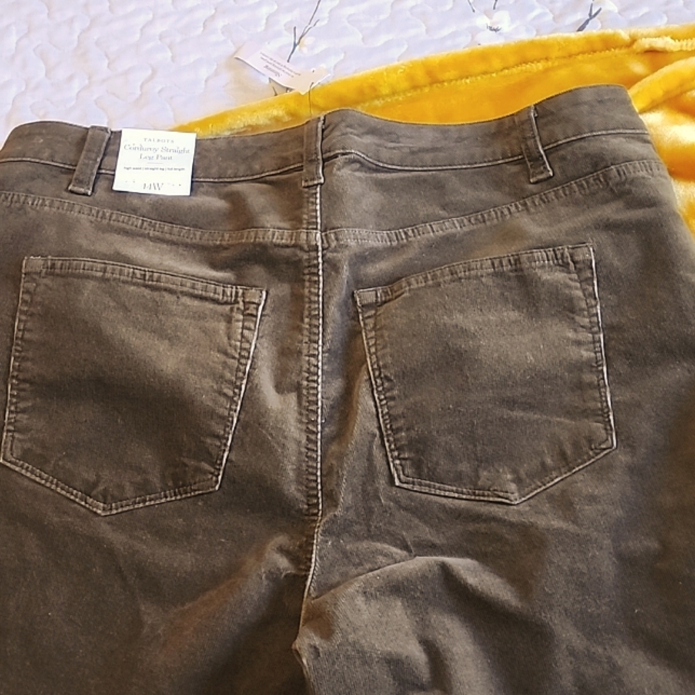 Olive green corduroy